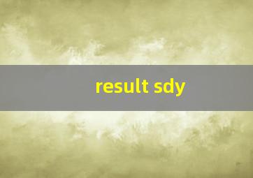 result sdy